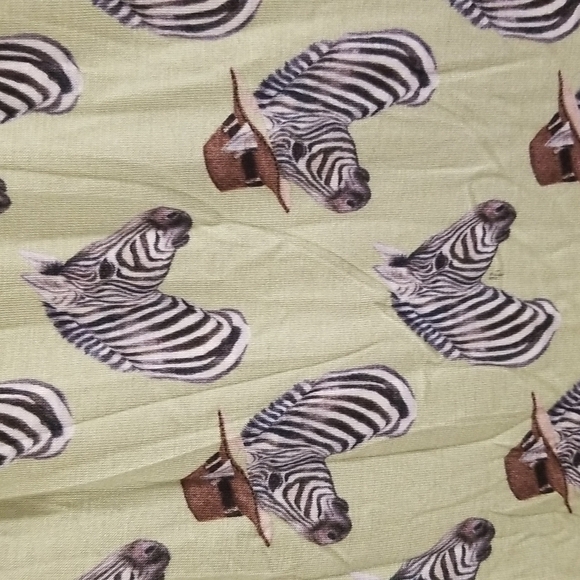 POSH PEANUT Men's Short Sleeve Loungewear Set ~ Dante Zebra Print XL NWOT - Picture 4 of 8